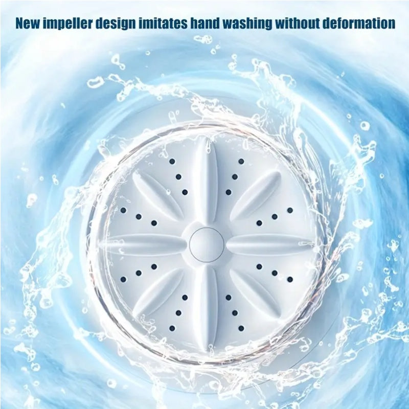Portable Mini Washer, USB Rechargeable Cordless, 1.2L Capacity For Underwear, Socks & Baby Clothes, 3 Cleaning Modes, Quiet & Compact For Travel, Dorm, Apartment