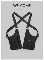 Men's Retro Underarm Backpack Belt Bag - Adjustable Crossbody Shoulder Bag for Travel Storage Multi Functional