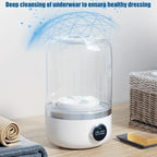 Portable Mini Washer, USB Rechargeable Cordless, 1.2L Capacity For Underwear, Socks & Baby Clothes, 3 Cleaning Modes, Quiet & Compact For Travel, Dorm, Apartment