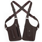 Men's Retro Underarm Backpack Belt Bag - Adjustable Crossbody Shoulder Bag for Travel Storage Multi Functional